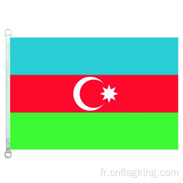 100% polyester 90*150CM Bannière Azerbaïdjan Drapeaux Azerbaïdjan